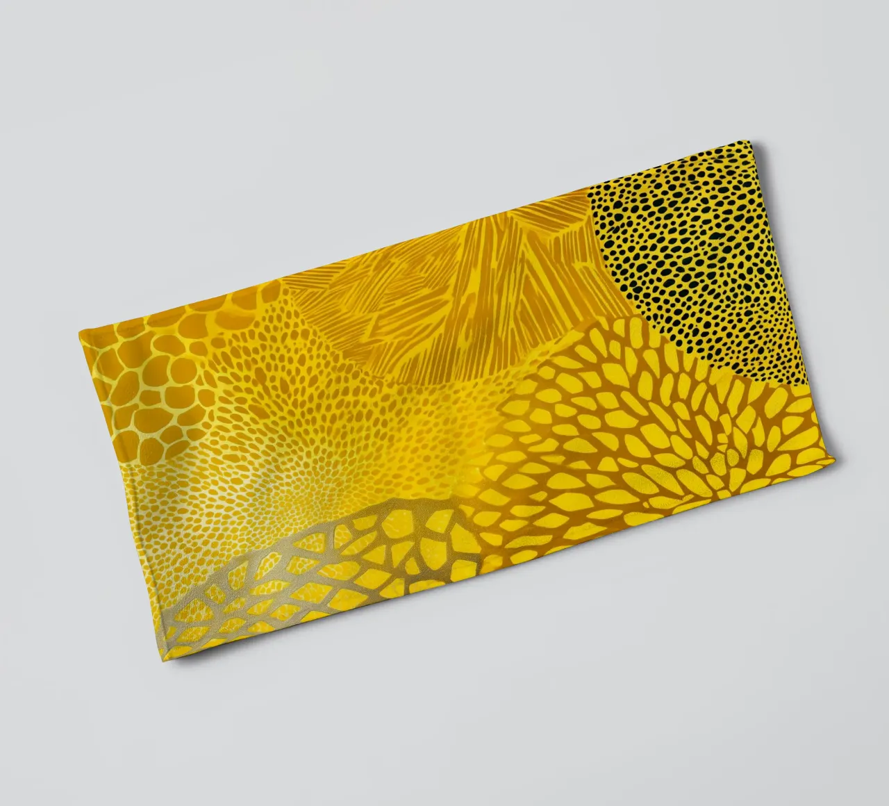 Treccia solare | Motivo floreale oro-argento asciugamano da bagno da Autofocus