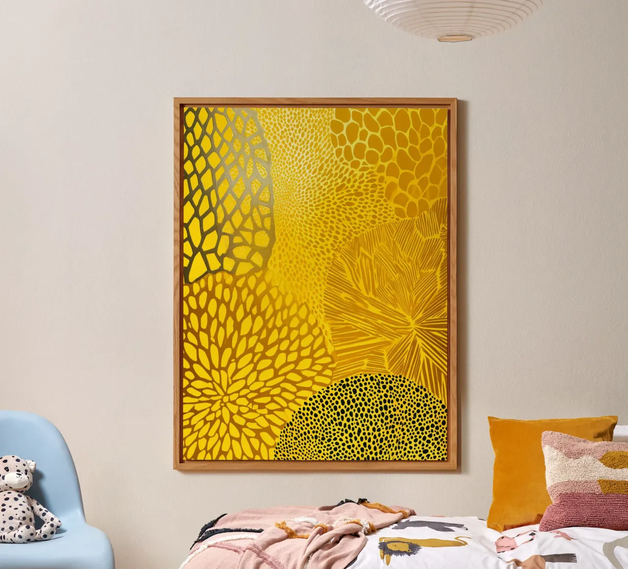 Treccia solare | Motivo floreale oro-argento alluminio dibond da Autofocus