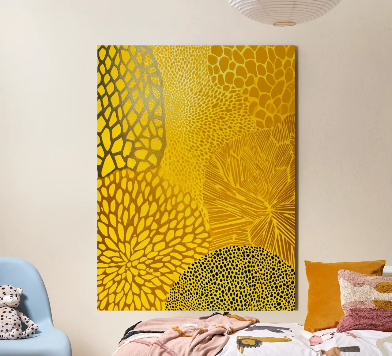 Treccia solare | Motivo floreale oro-argento alluminio dibond da Autofocus