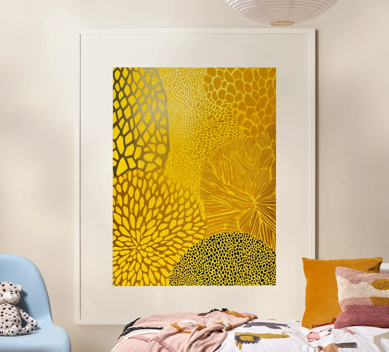 Treccia solare | Motivo floreale oro-argento carta hahnemühle da Autofocus