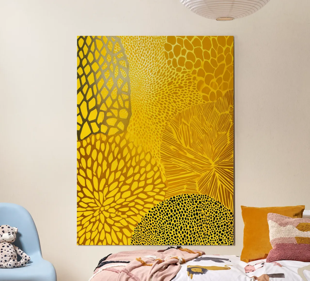 Treccia solare | Motivo floreale oro-argento carta hahnemühle da Autofocus