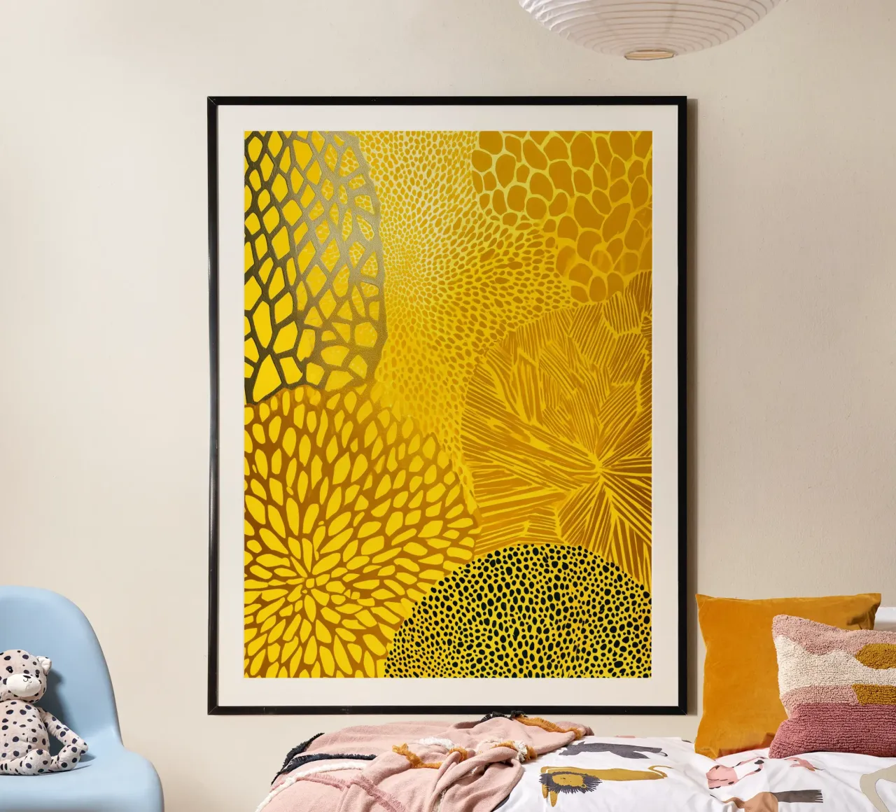Treccia solare | Motivo floreale oro-argento carta hahnemühle da Autofocus