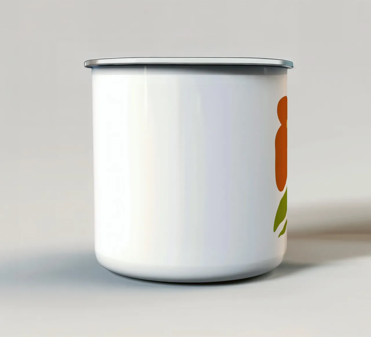 Fun bold retro 60s orange flower tazza in smalto da TijanaArtStudio88