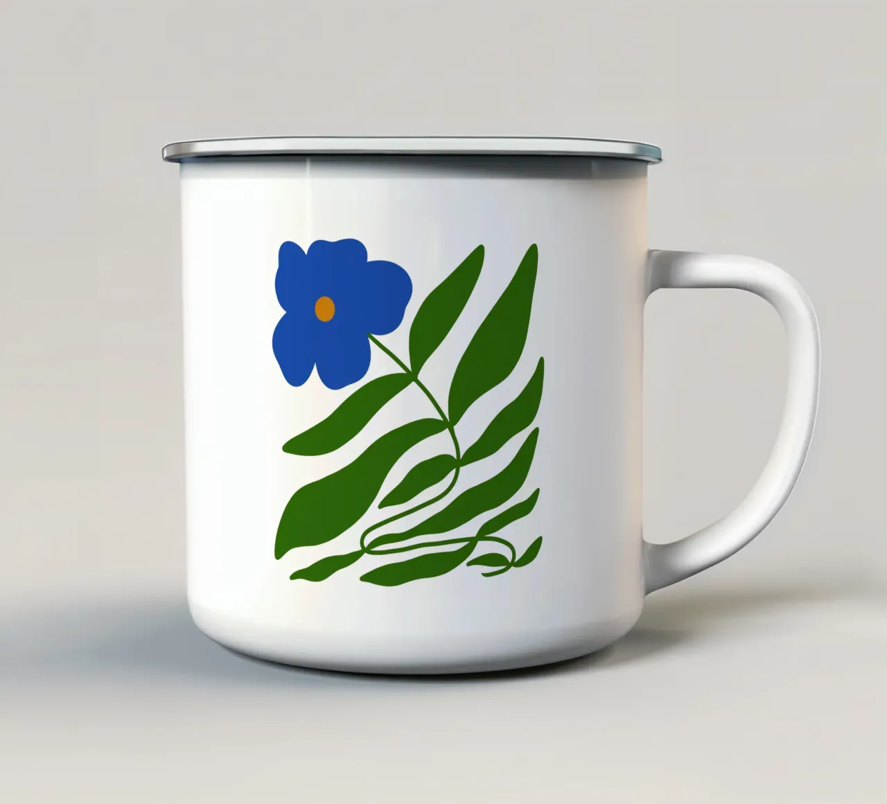 Modern blue uniqe flower tazza in smalto da TijanaArtStudio88