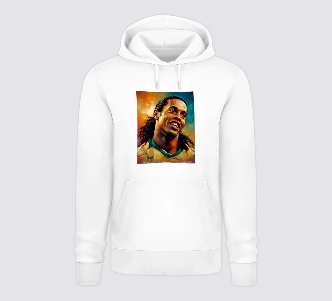 Ronaldinho con l'iconico sorriso felpa con cappuccio da Lembayung art