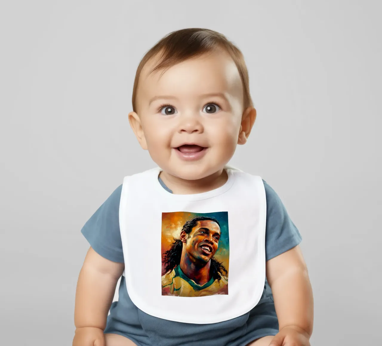 Ronaldinho con l'iconico sorriso bavaglino da Lembayung art