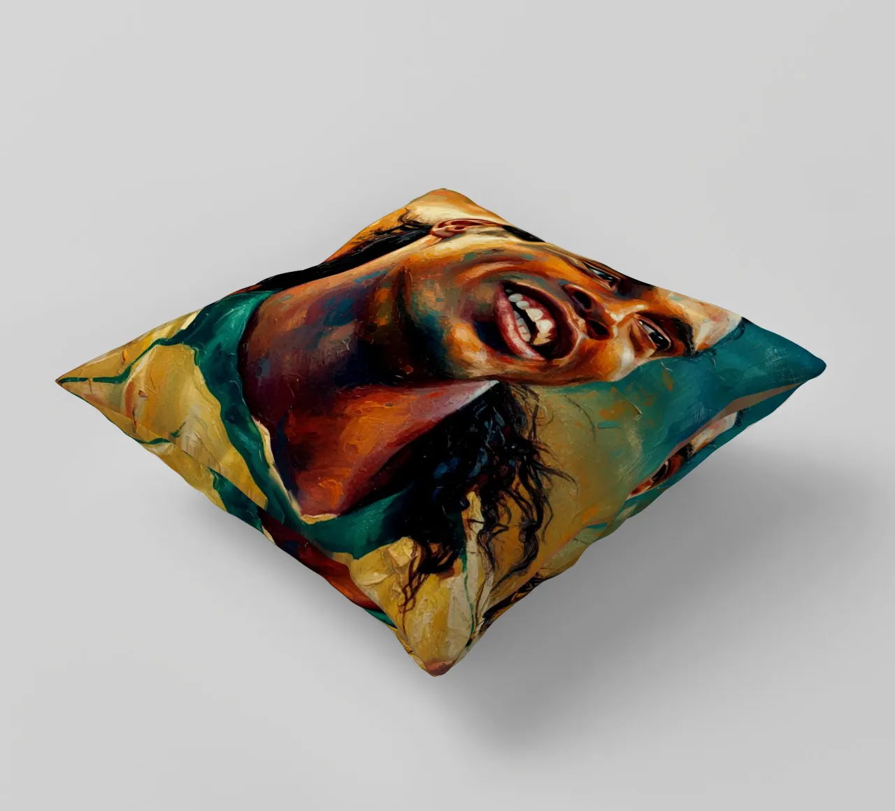 Ronaldinho con l'iconico sorriso cuscino da Lembayung art