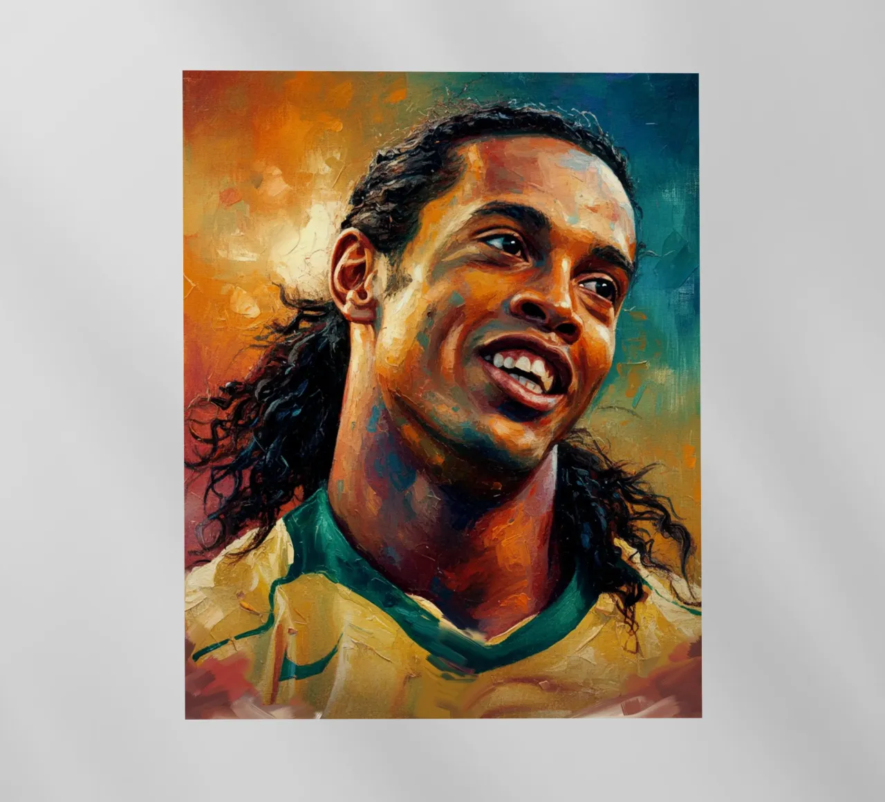 Ronaldinho con l'iconico sorriso pellicola backlit da Lembayung art