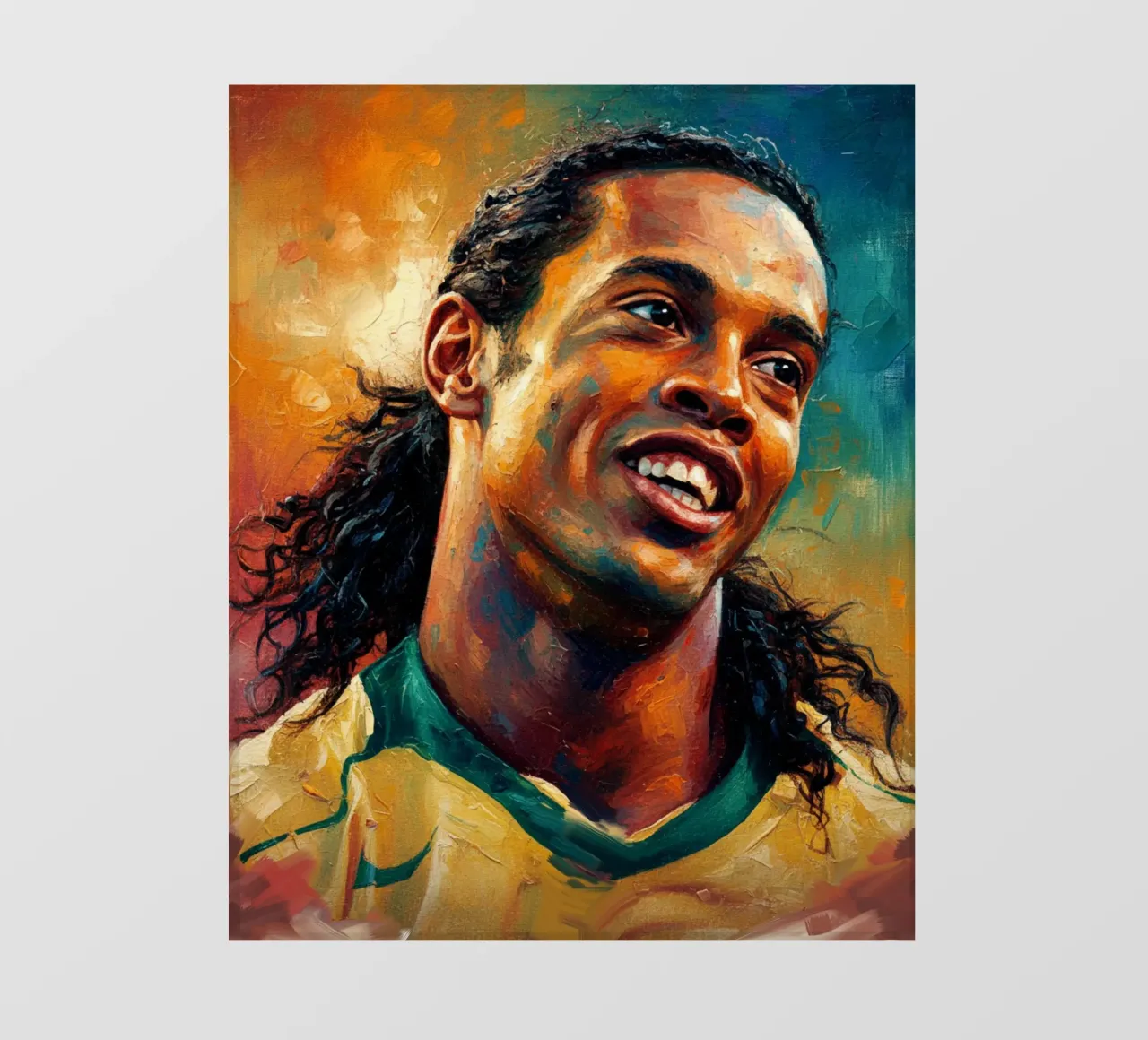 Ronaldinho con l'iconico sorriso pellicola backlit da Lembayung art