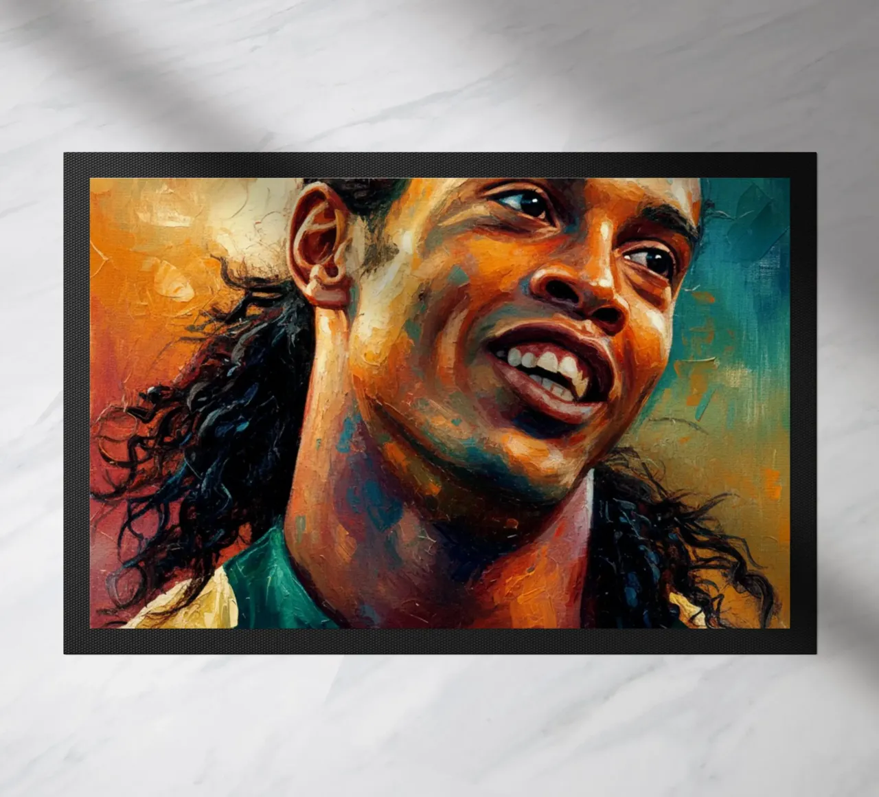 Ronaldinho con l'iconico sorriso zerbino da Lembayung art