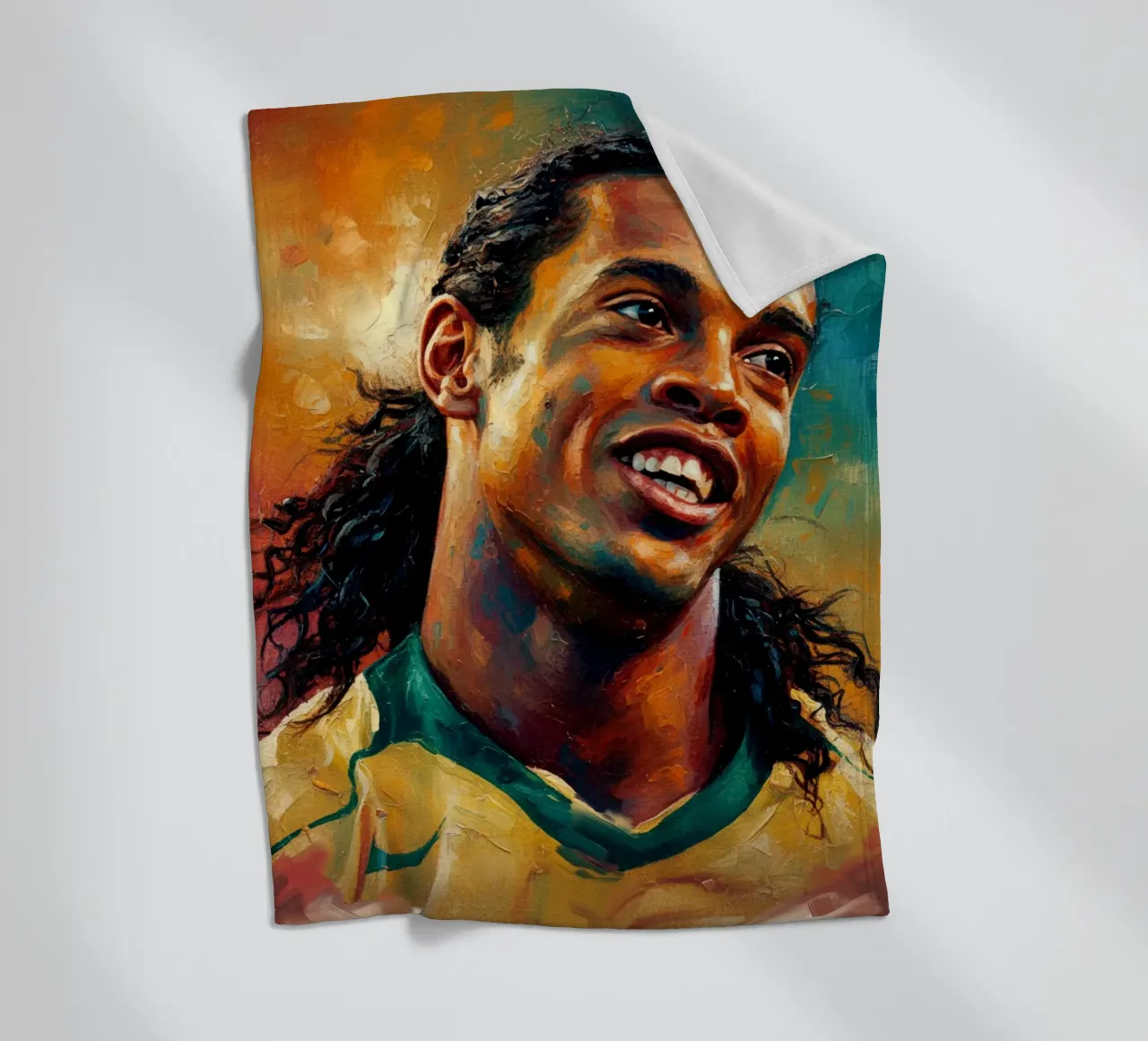 Ronaldinho con l'iconico sorriso coperta in pile da Lembayung art