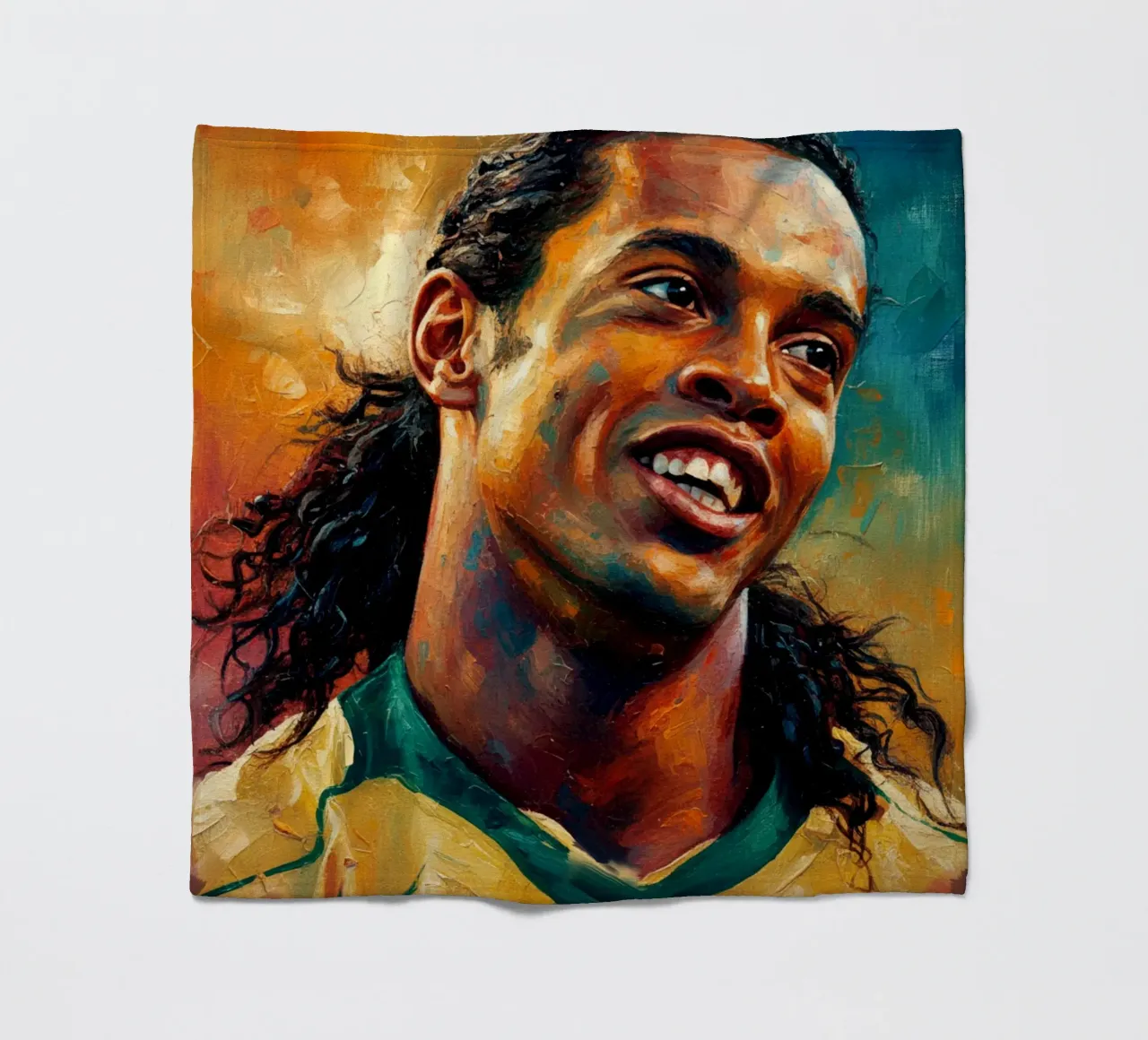 Ronaldinho con l'iconico sorriso coperta in pile da Lembayung art