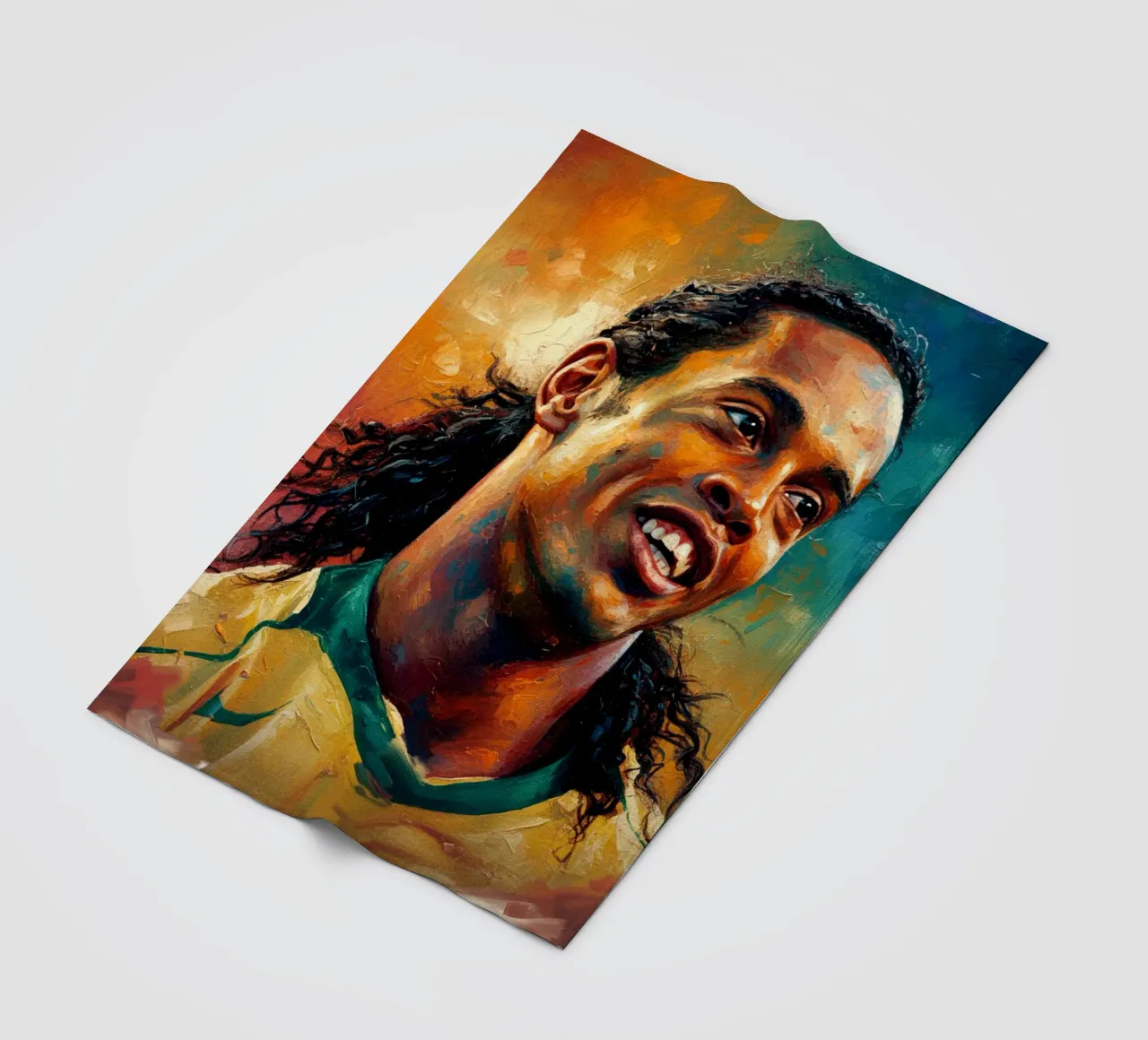 Ronaldinho con l'iconico sorriso coperta in pile da Lembayung art