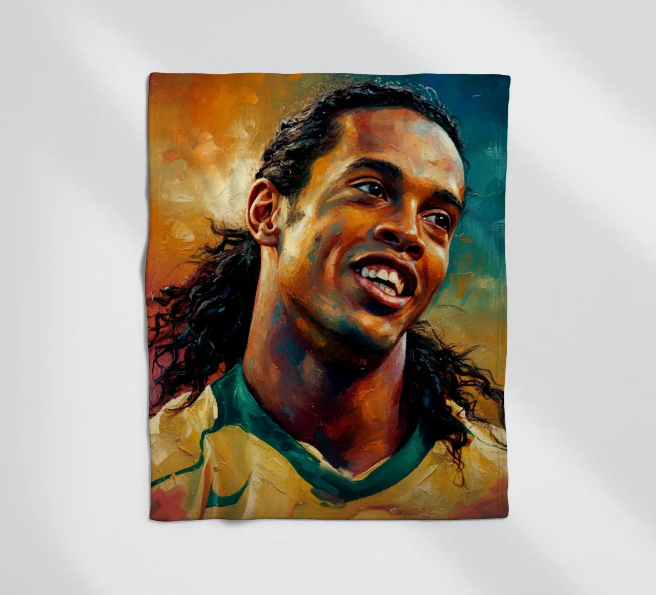 Ronaldinho con l'iconico sorriso coperta in pile da Lembayung art