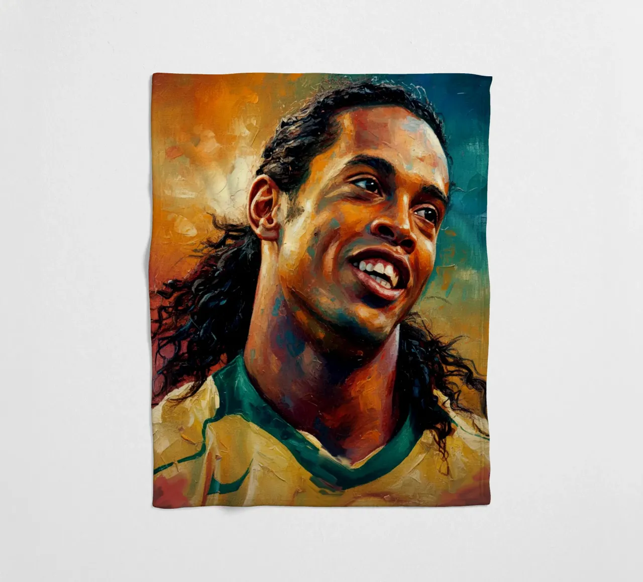Ronaldinho con l'iconico sorriso coperta in pile da Lembayung art
