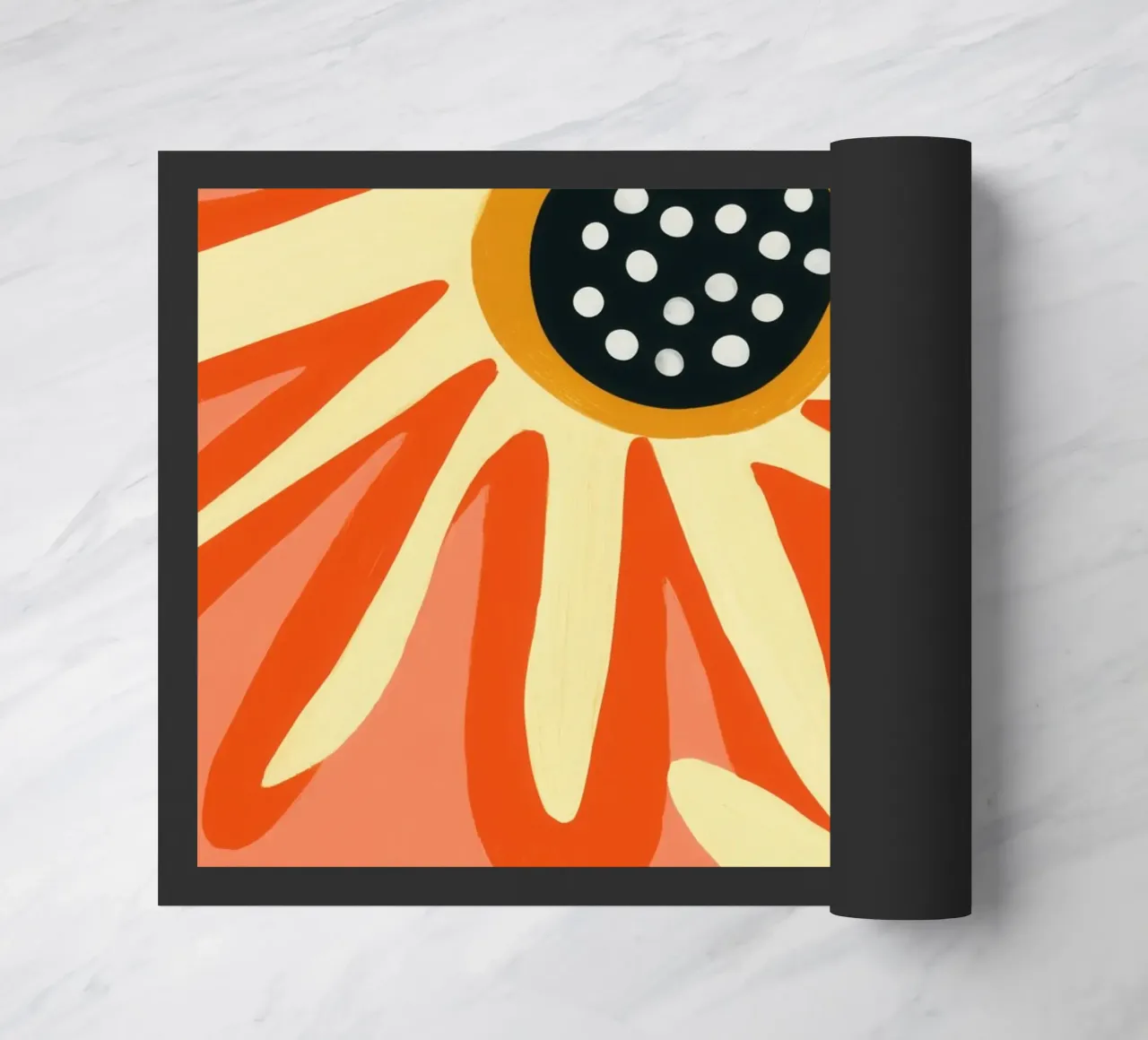 Margherite retrò | design anni '70 zerbino da Autofocus