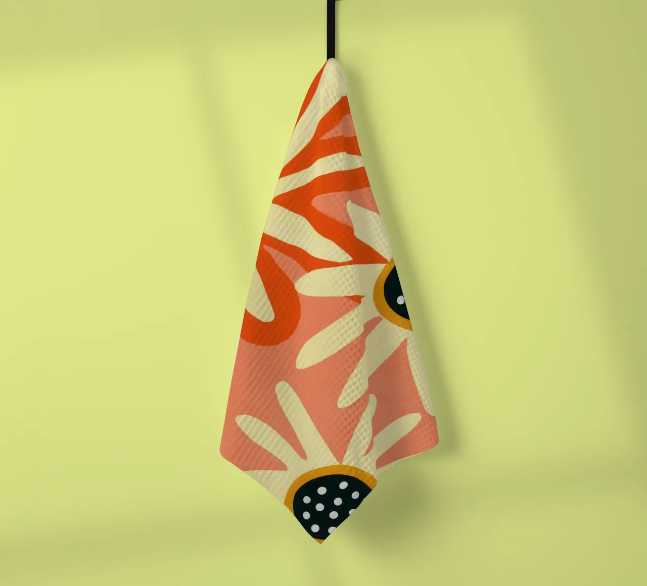 Margherite retrò | design anni '70 canovaccio da cucina da Autofocus