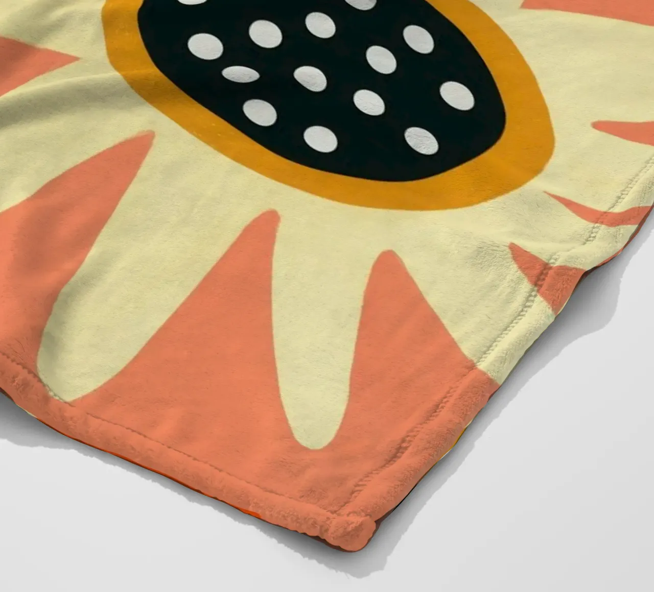Margherite retrò | design anni '70 coperta in pile da Autofocus