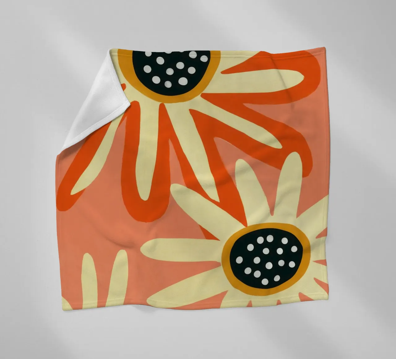 Margherite retrò | design anni '70 coperta in pile da Autofocus