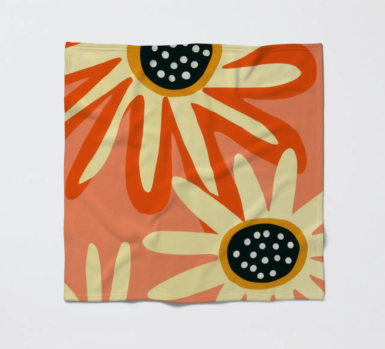 Margherite retrò | design anni '70 coperta in pile da Autofocus