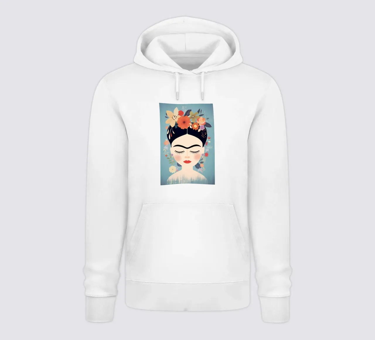 Blumige kleine Frida Kahlo Hoodie von Carinaprint