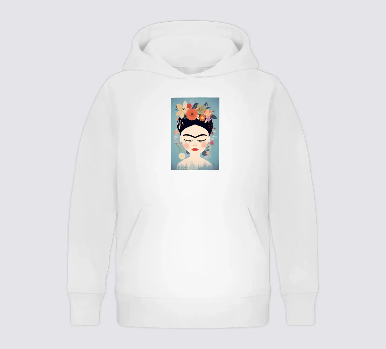 Blumige kleine Frida Kahlo Kinder Hoodie von Carinaprint