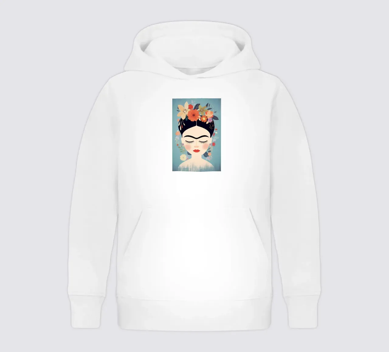 Blumige kleine Frida Kahlo Kinder Hoodie von Carinaprint