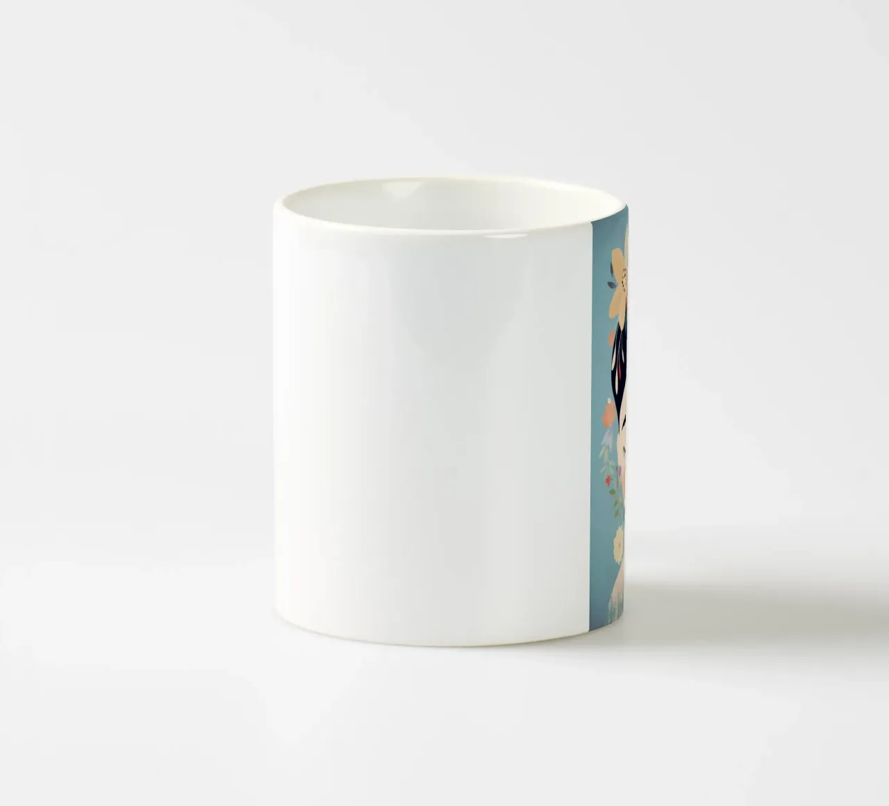 La piccola Frida Kahlo fiorita tazza in ceramica da Carinaprint