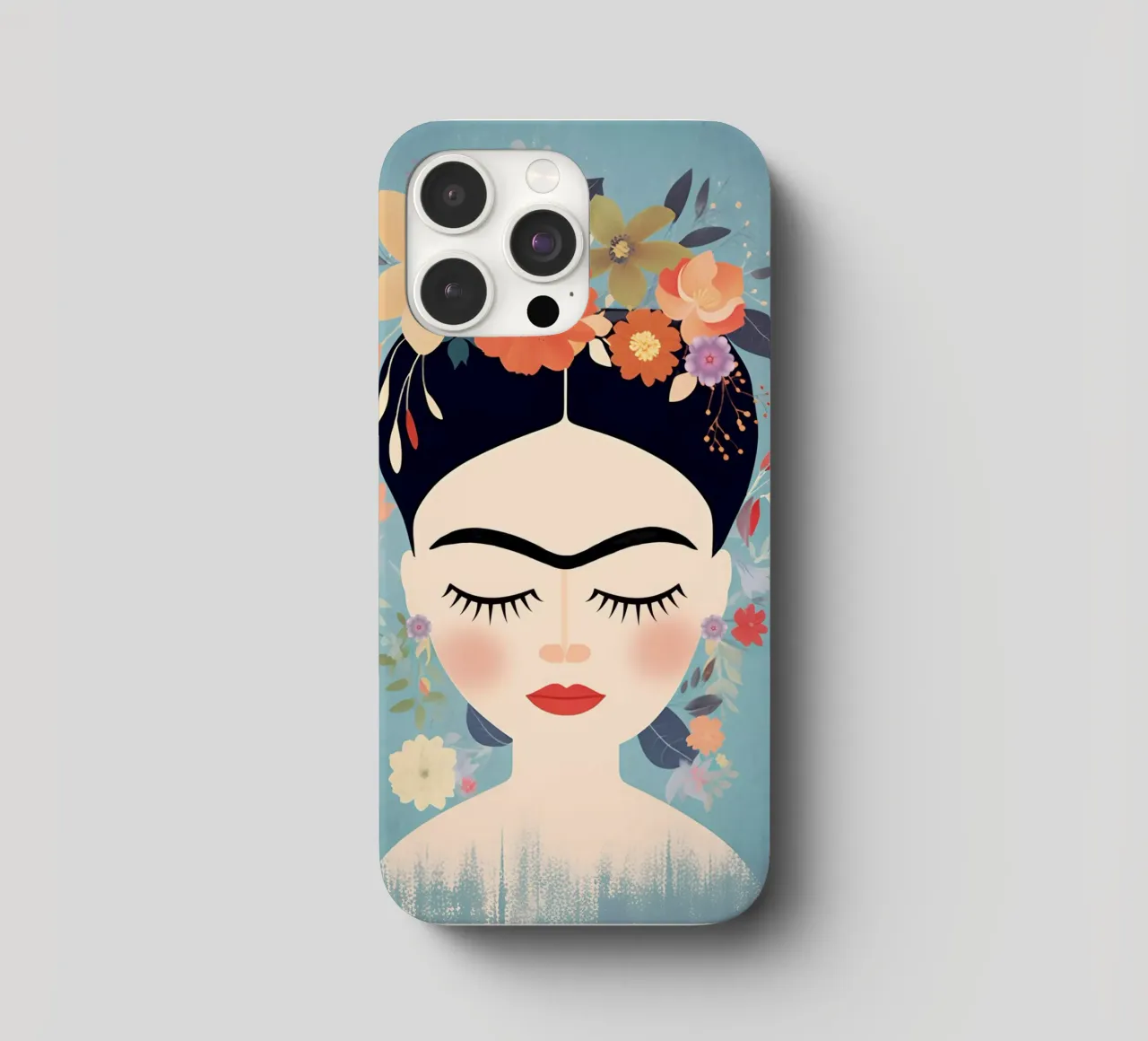 Blumige kleine Frida Kahlo iPhone Hülle von Carinaprint