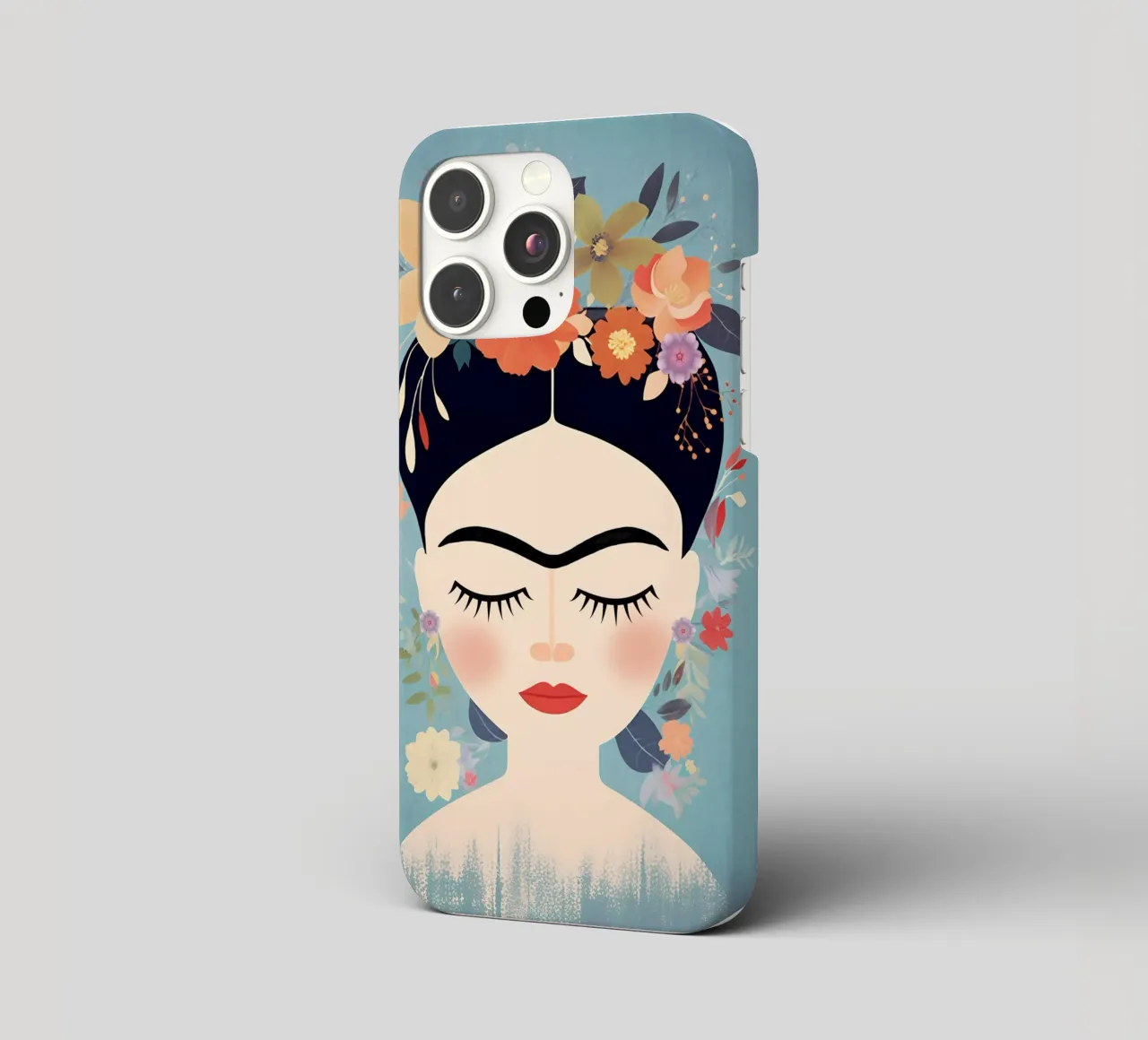 Blumige kleine Frida Kahlo iPhone Hülle von Carinaprint