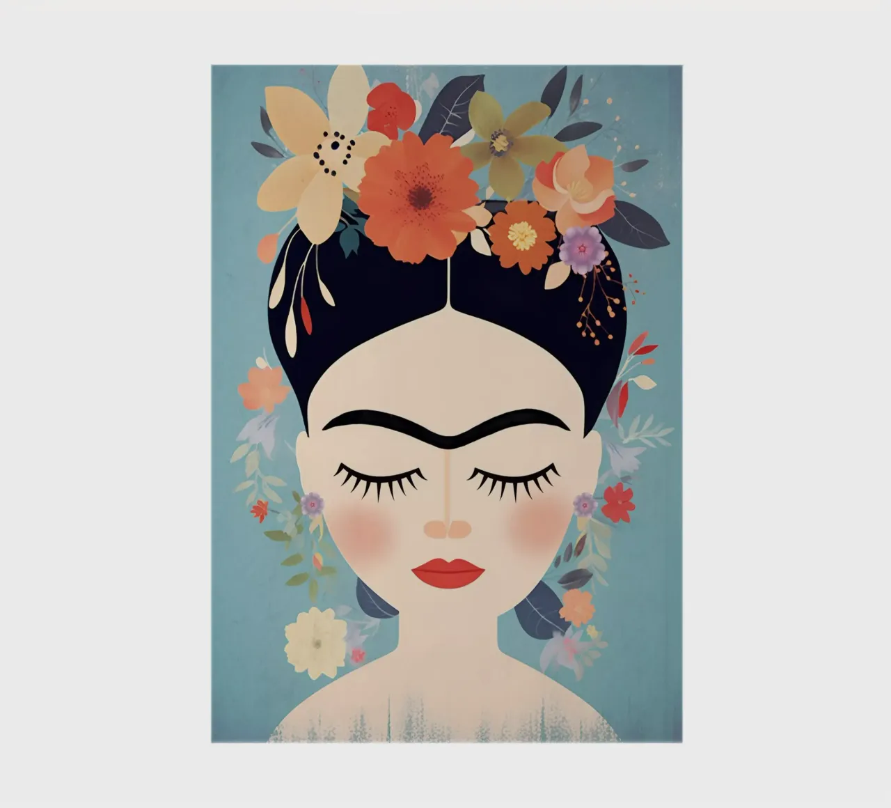 Blumige kleine Frida Kahlo Notizbuch von Carinaprint