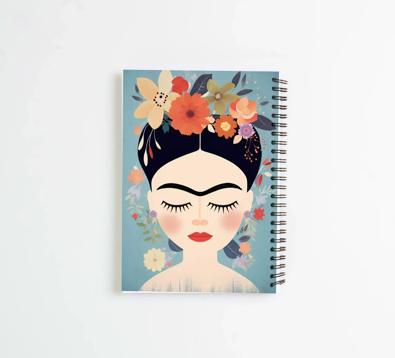 Blumige kleine Frida Kahlo Ringbuch von Carinaprint