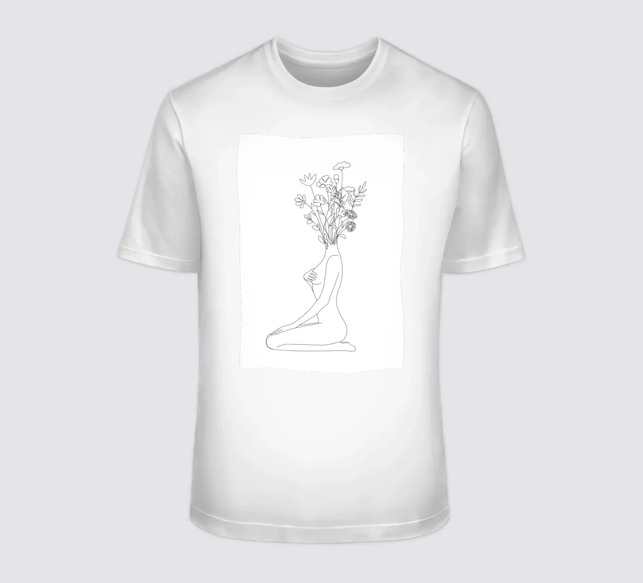 Minimal Line Bloom t-shirt by Nadjaa
