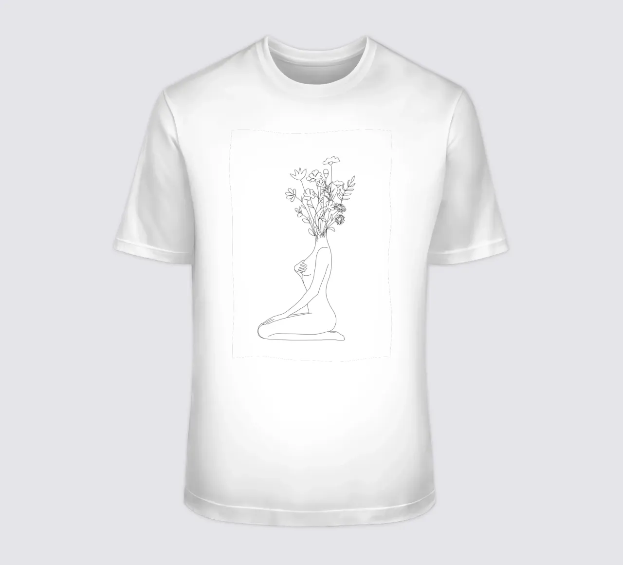 Minimal Line Bloom t-shirt da Nadjaa