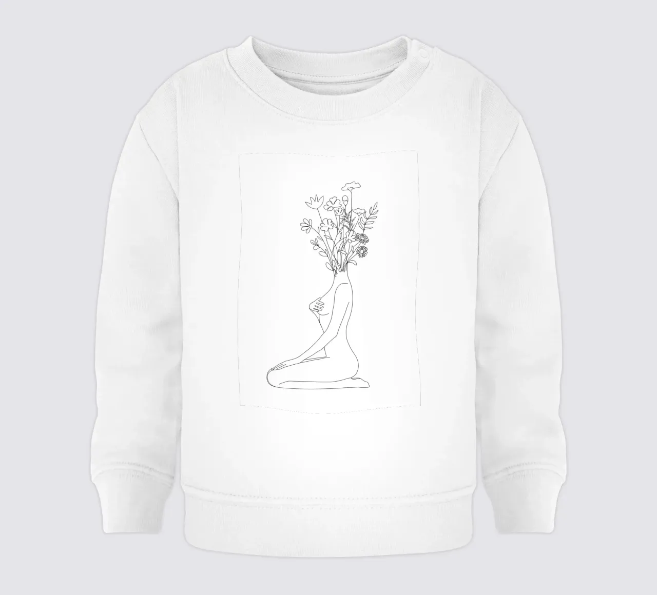 Minimal Line Bloom felpa neonato da Nadjaa