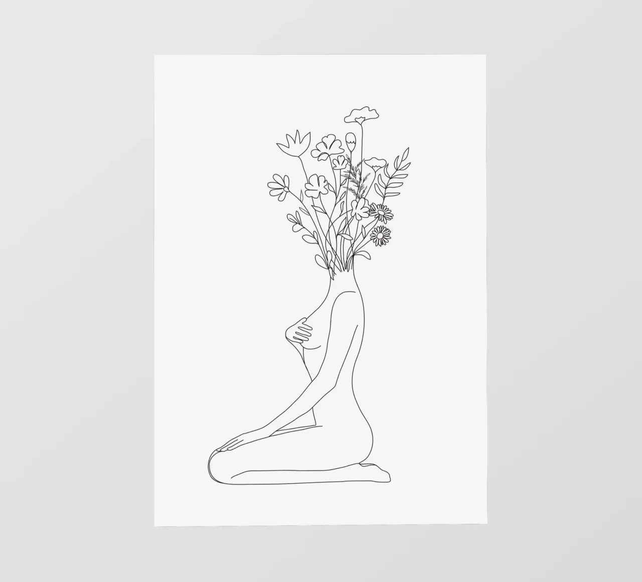 Minimal Line Bloom telo in pvc da Nadjaa