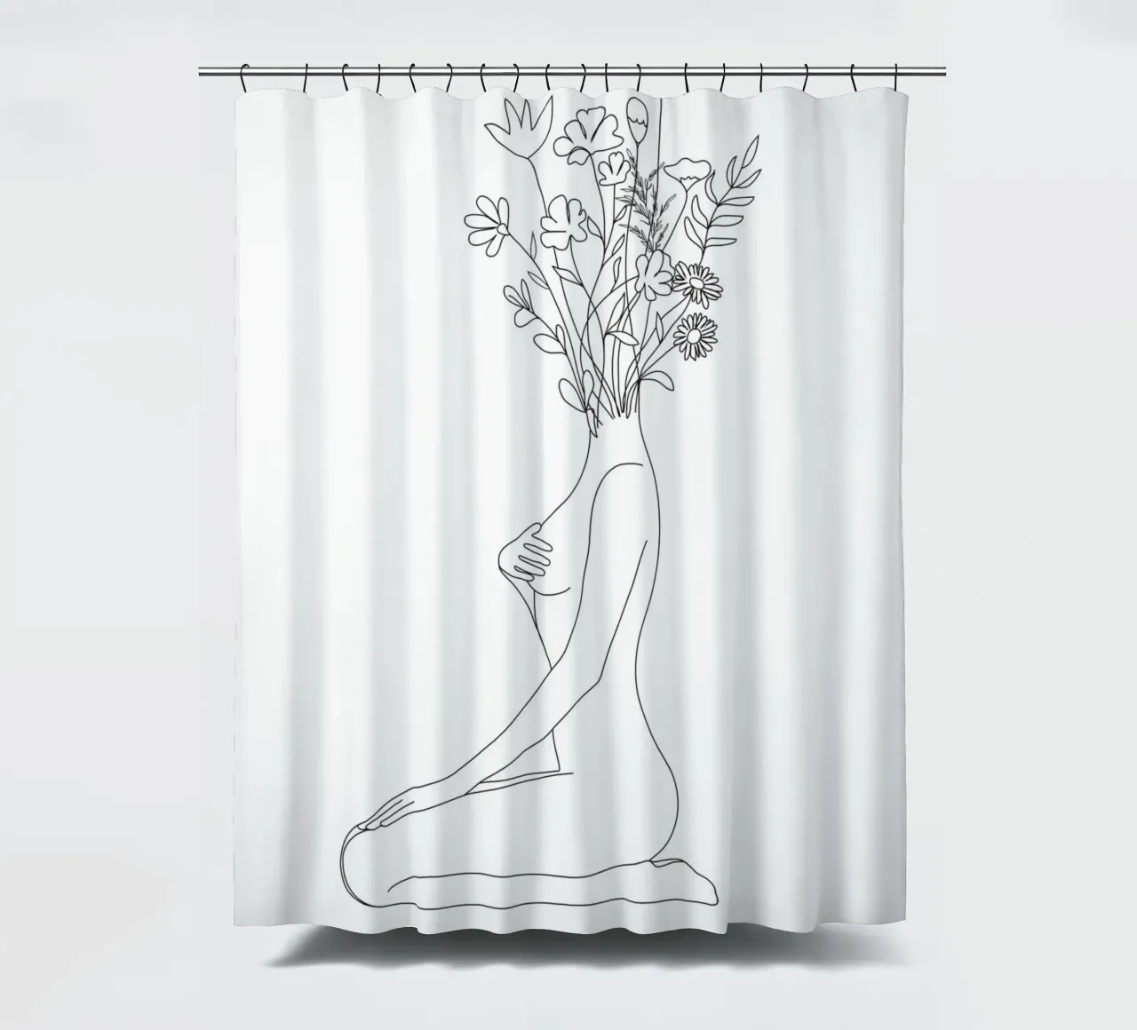 Minimal Line Bloom tenda da doccia da Nadjaa