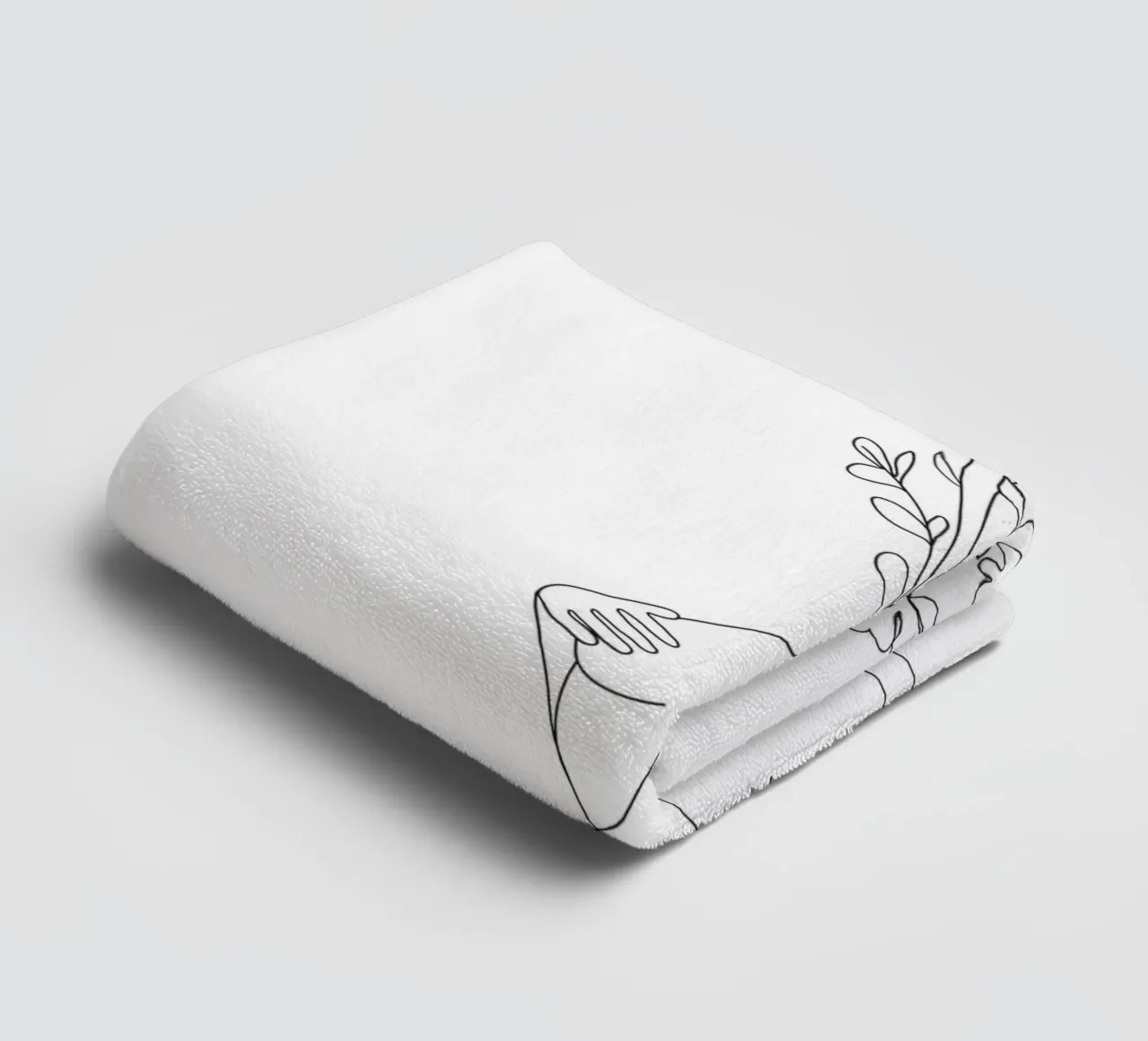 Minimal Line Bloom towel by Nadjaa