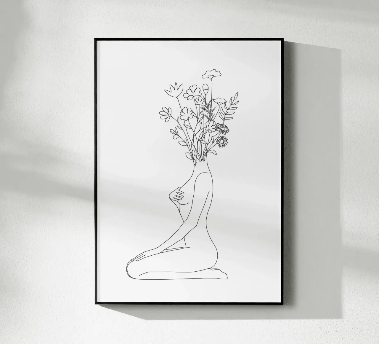 Minimal Line Bloom acryl van Nadjaa