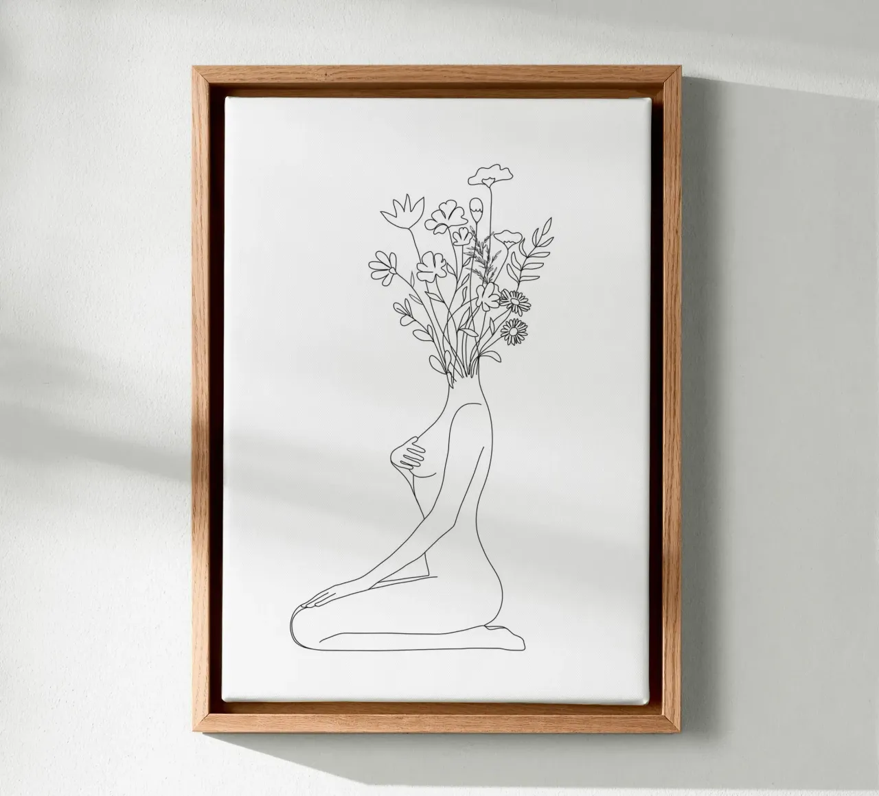 Minimal Line Bloom tela da Nadjaa