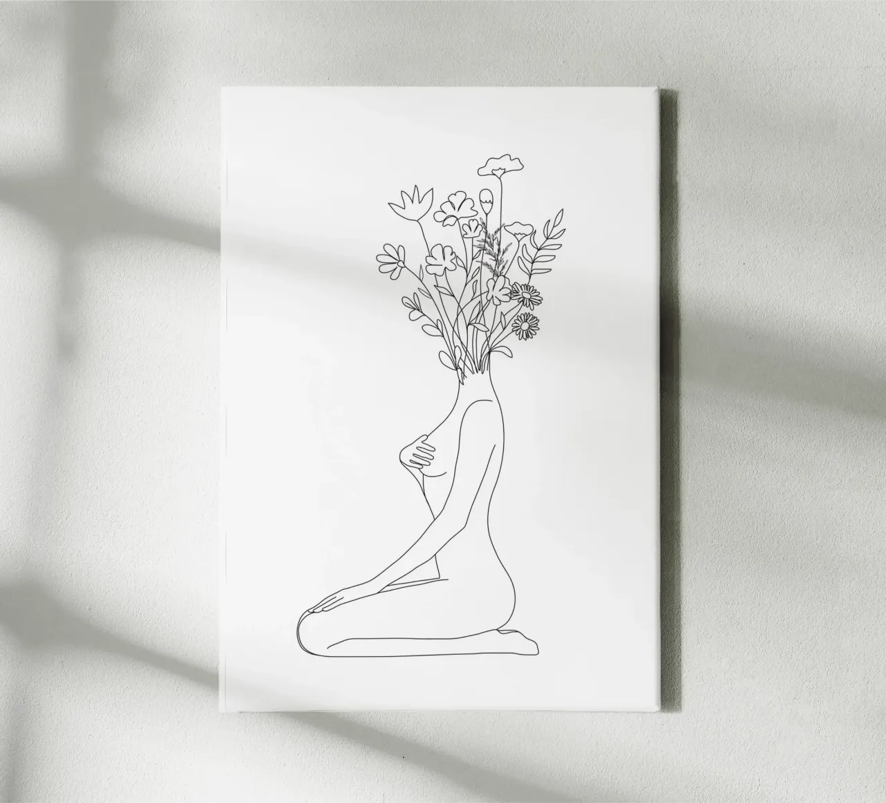 Minimal Line Bloom tela da Nadjaa