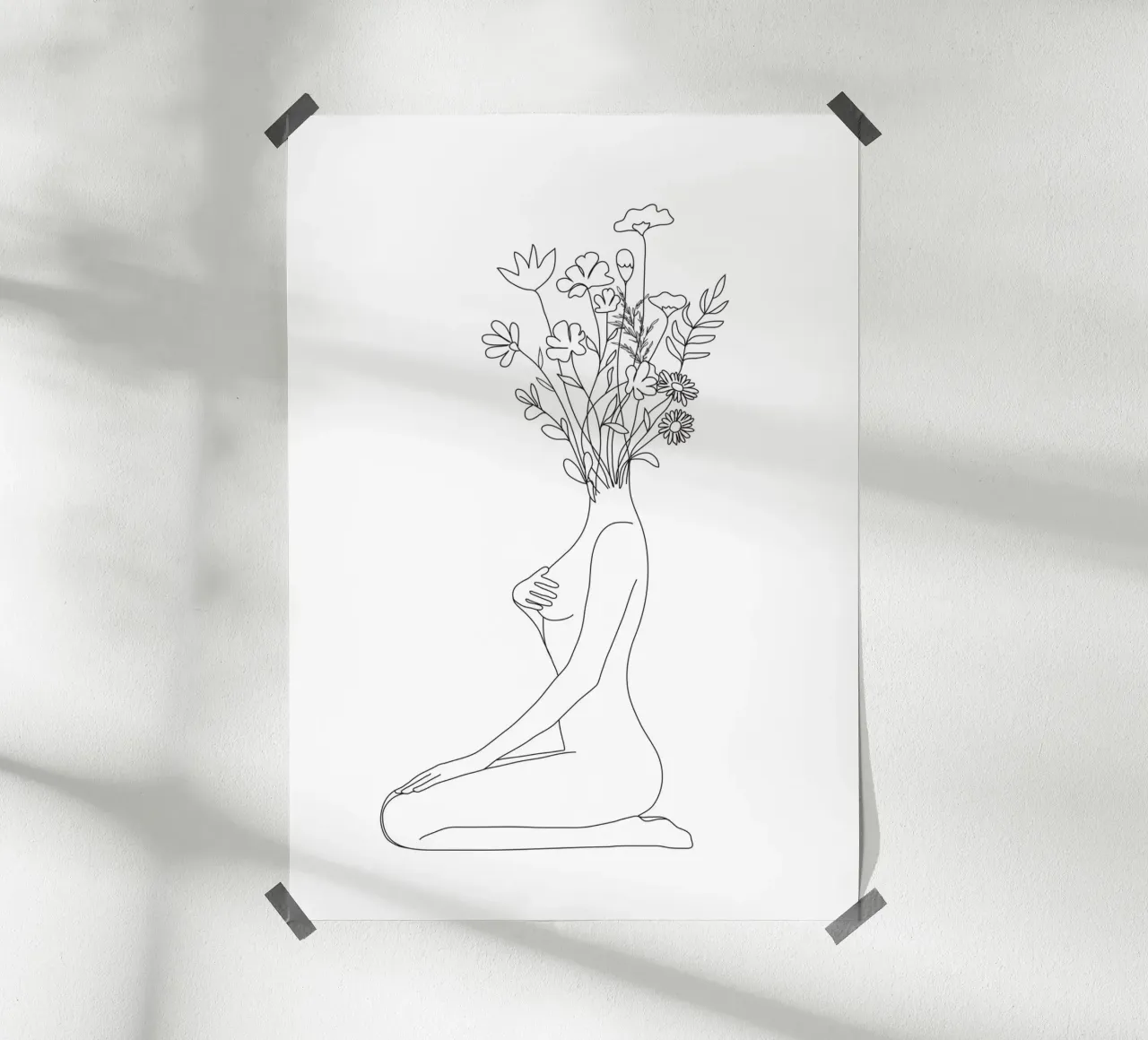 Minimal Line Bloom carta hahnemühle da Nadjaa