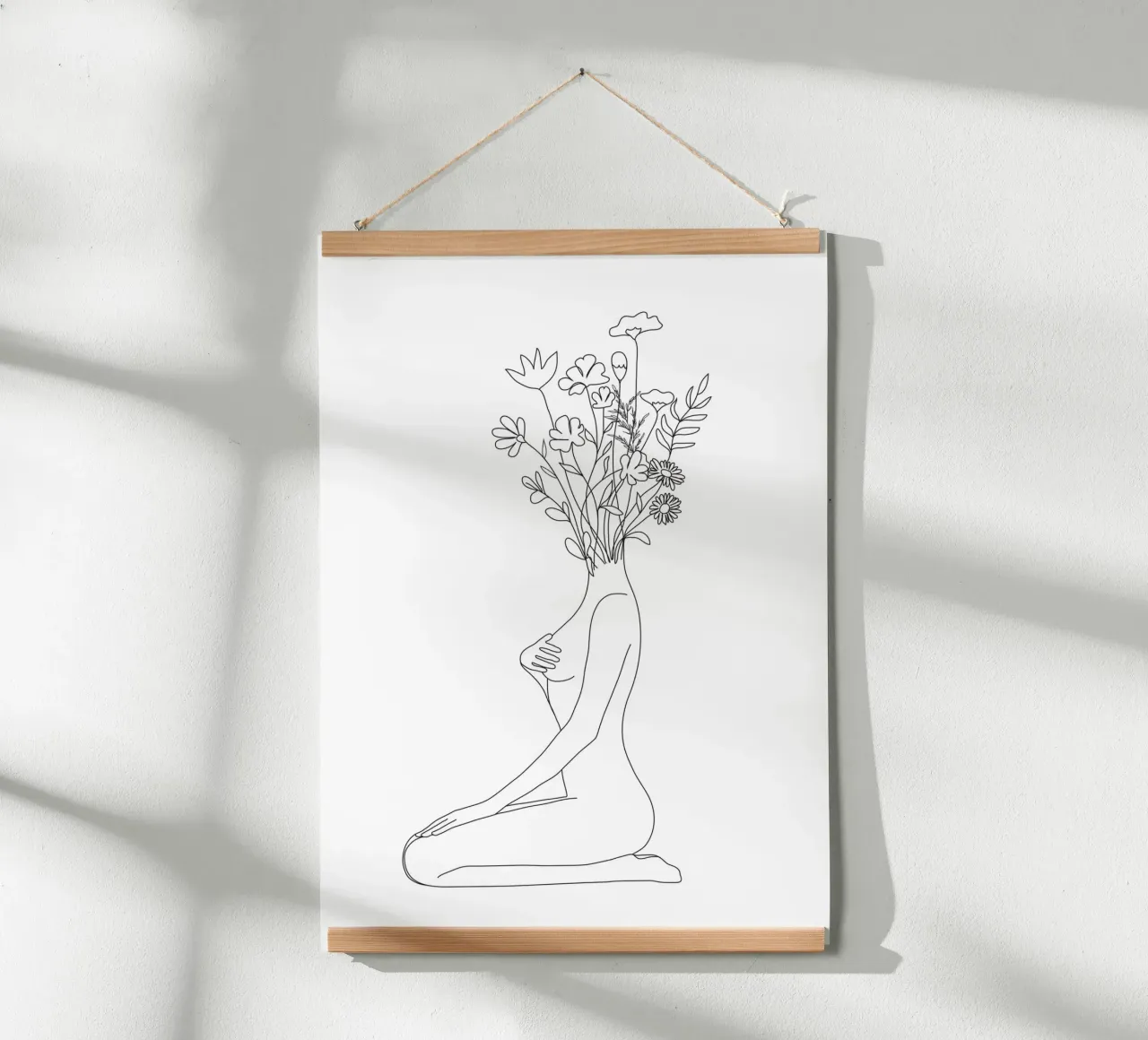 Minimal Line Bloom poster da Nadjaa