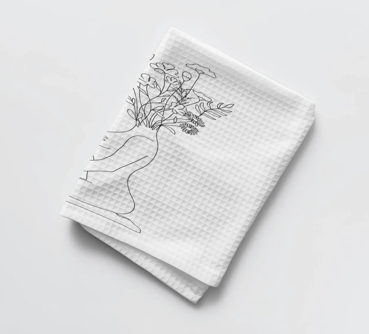 Minimal Line Bloom canovaccio da cucina da Nadjaa