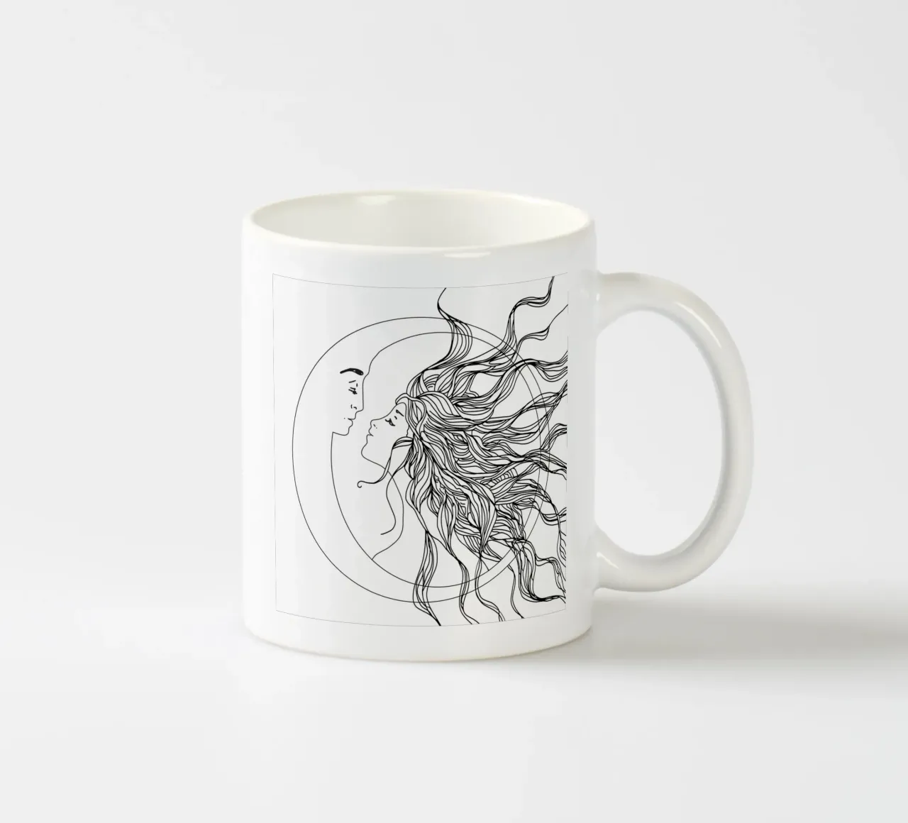 Sun and Moon II tazza in ceramica da Nadjaa