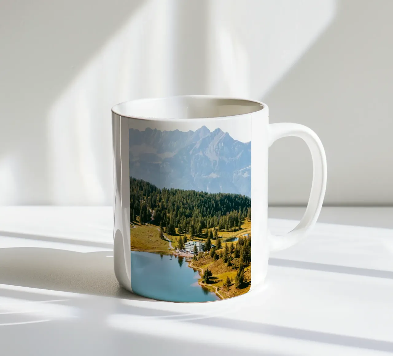 landscape with forest tazza in ceramica da feny