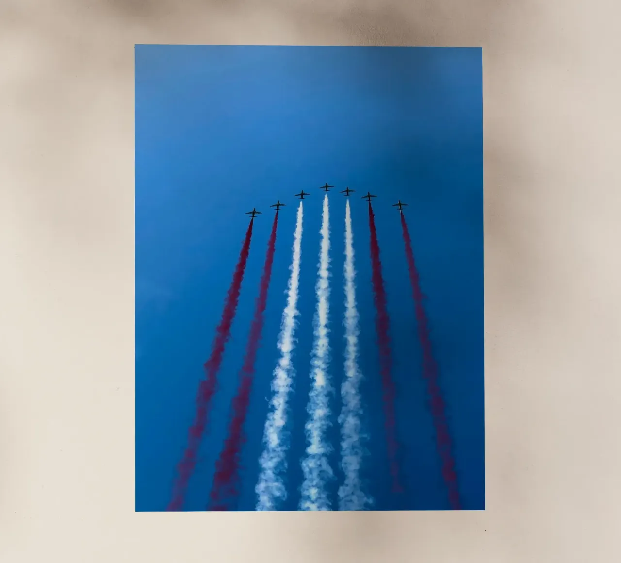 plane print in blue sky pellicola backlit da feny