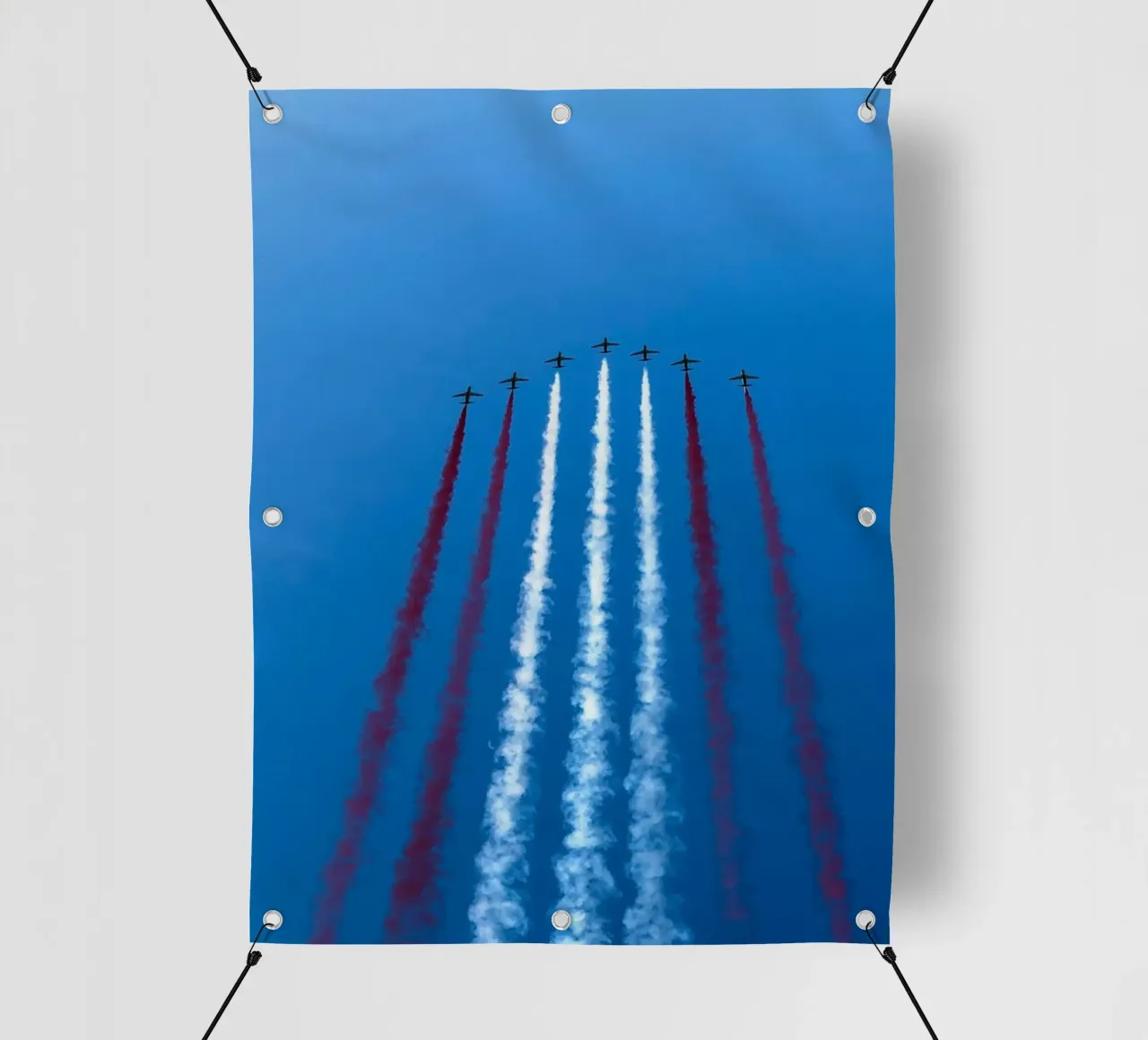 plane print in blue sky telo in pvc da feny