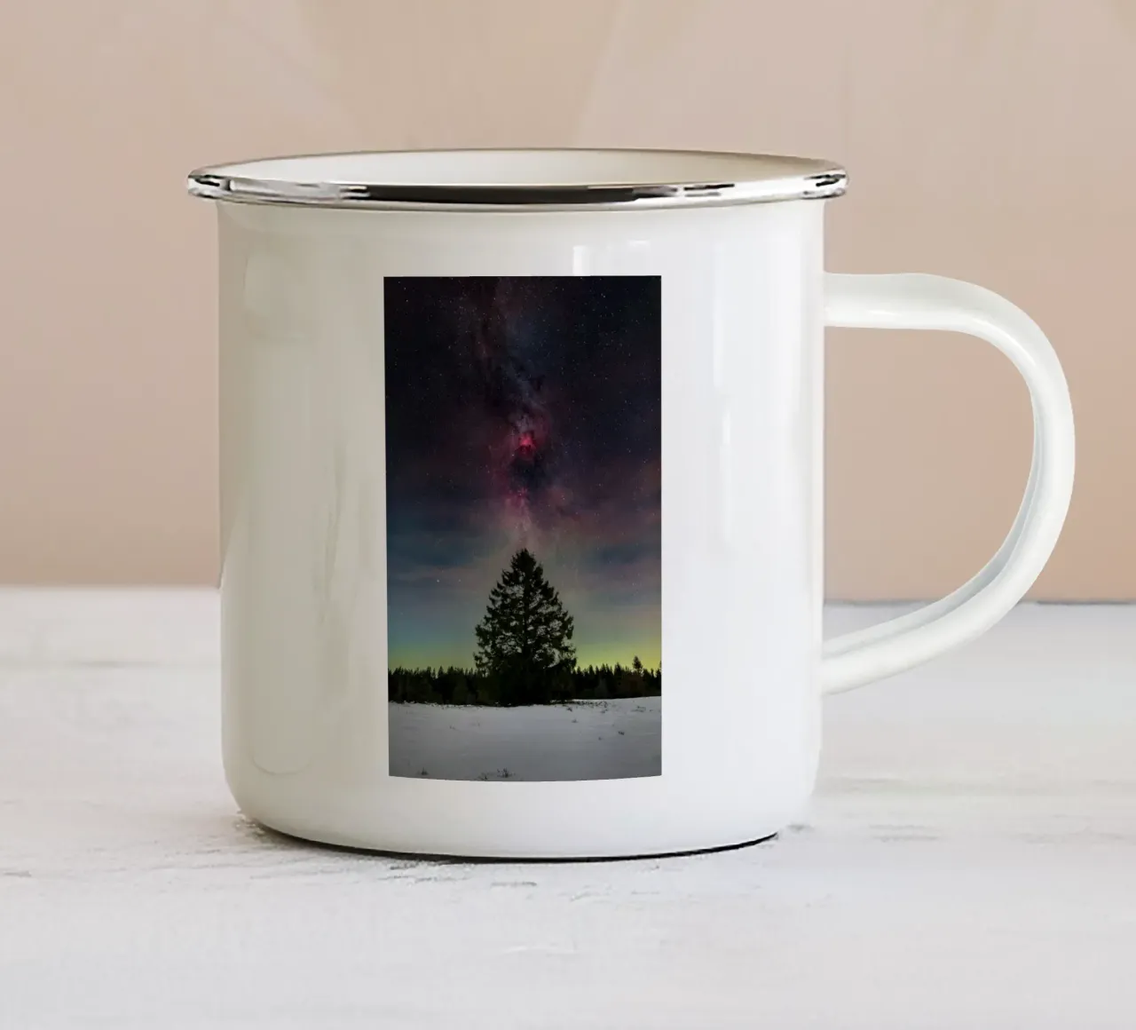 balance giant tree tazza in smalto da comura