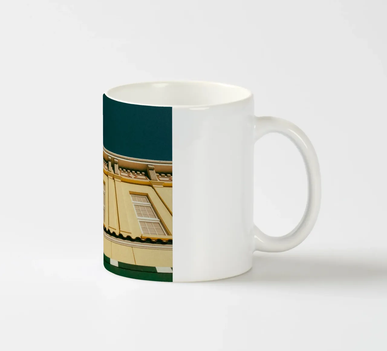 yellow building tazza in ceramica da feny